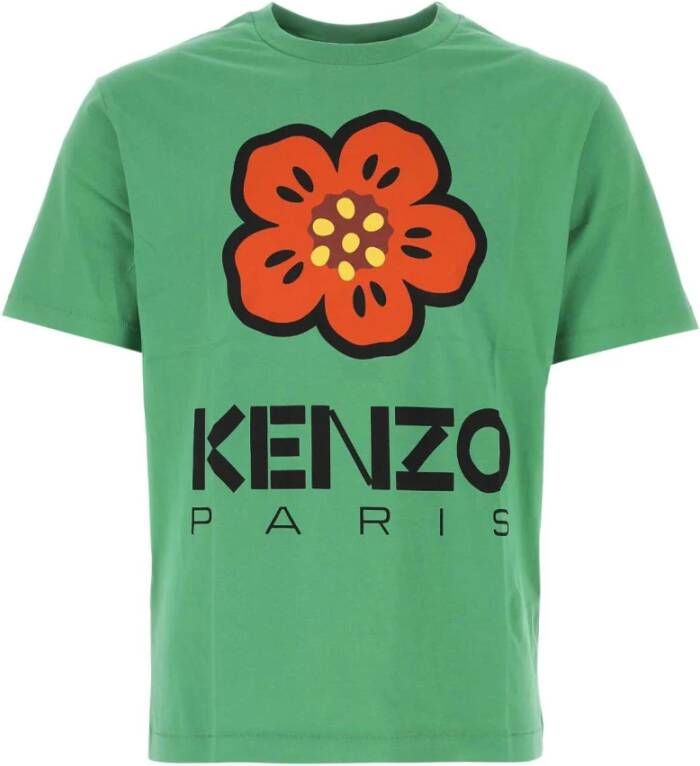 Kenzo T Shirts , Groen, Heren