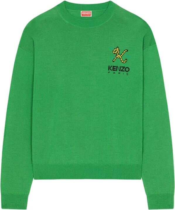 Kenzo Fc62Pu3413La O Neck Jumpers , Groen, Dames