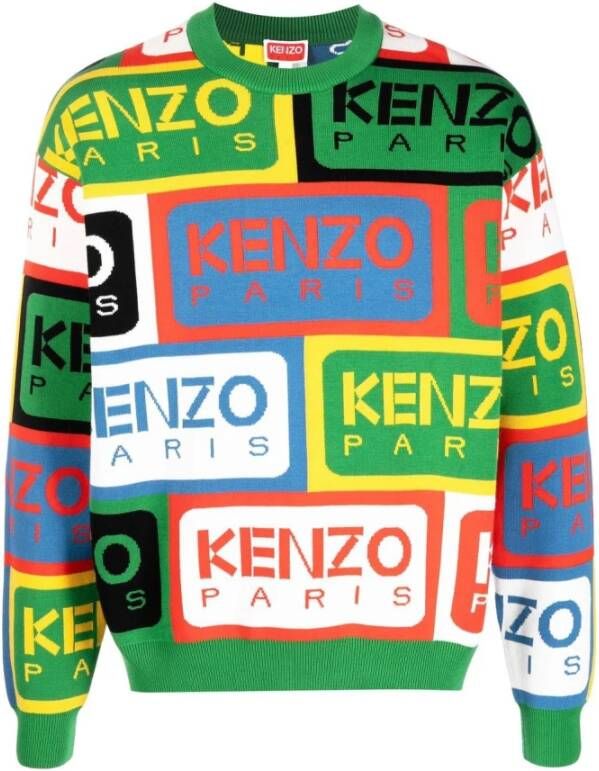 Kenzo Round neck Knitwear , Groen, Heren