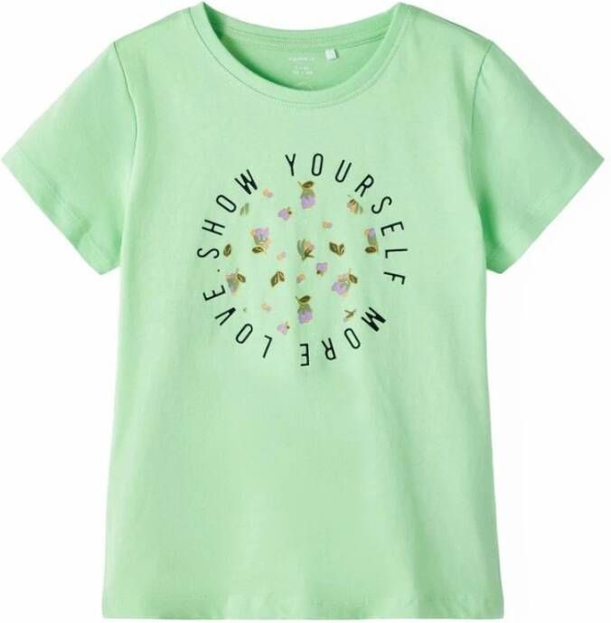 name it Kids Nkfdolejma SS TOP BOX Green Ash | Freewear Groen , Groen, Dames