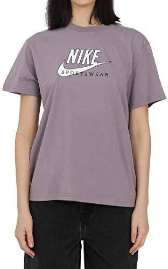 Nike T shirts Paars Dames