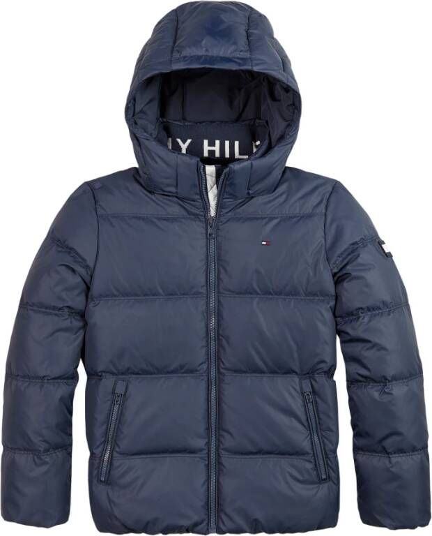 Tommy Hilfiger Essential puffer jas met donsvulling en afneembare capuchon