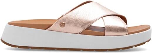 Ugg Emily Sandales voor Dames in Rose Gold Metallic,, Leder