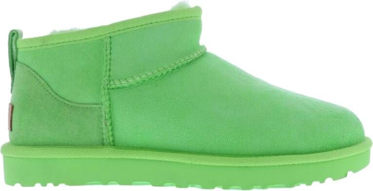 Ugg Classic Ultra Mini laarzen voor Dames in Parakeet Green,, Leder