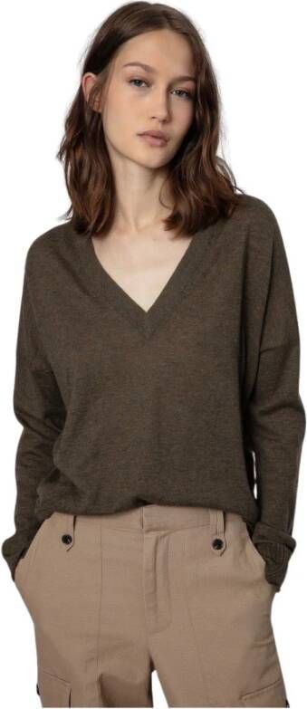 Zadig & Voltaire V neck Knitwear , Groen, Dames