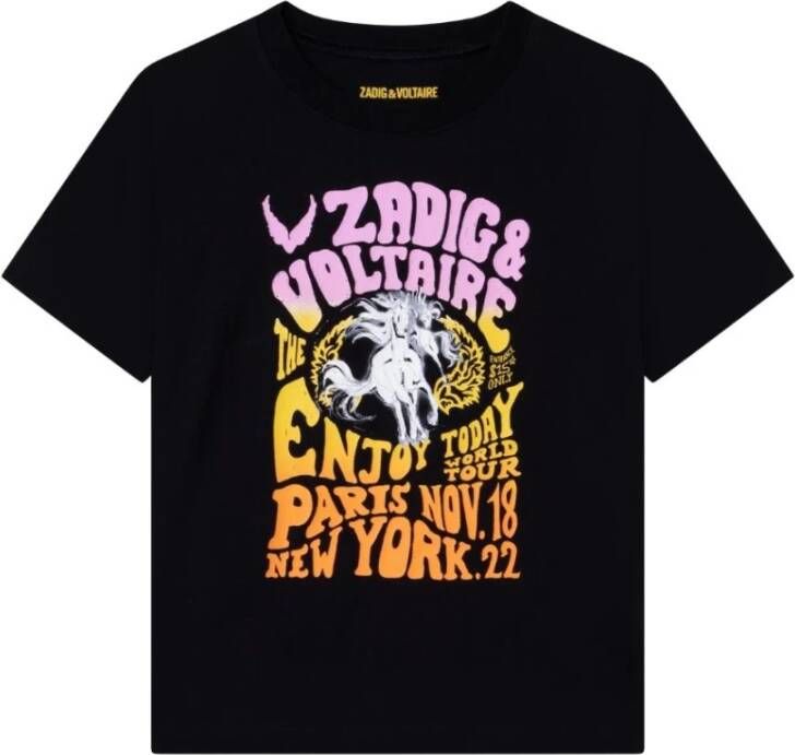 Zadig & Voltaire Logo print t shirt , Zwart, Heren