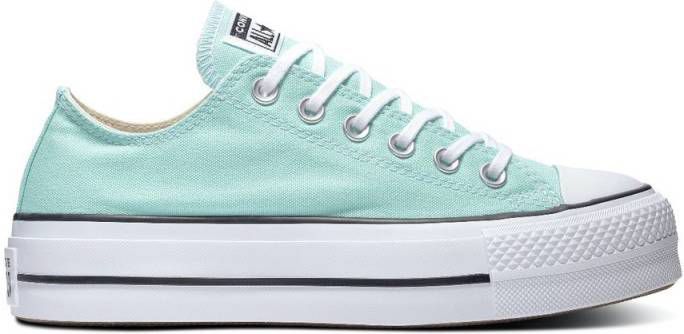 Converse Chuck Taylor All Star Lift OX plateau sneakers mintgroen