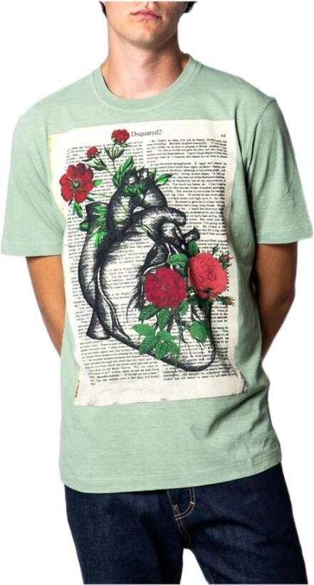 Dsquared2 Dsquared Men& T shirt , Groen, Heren