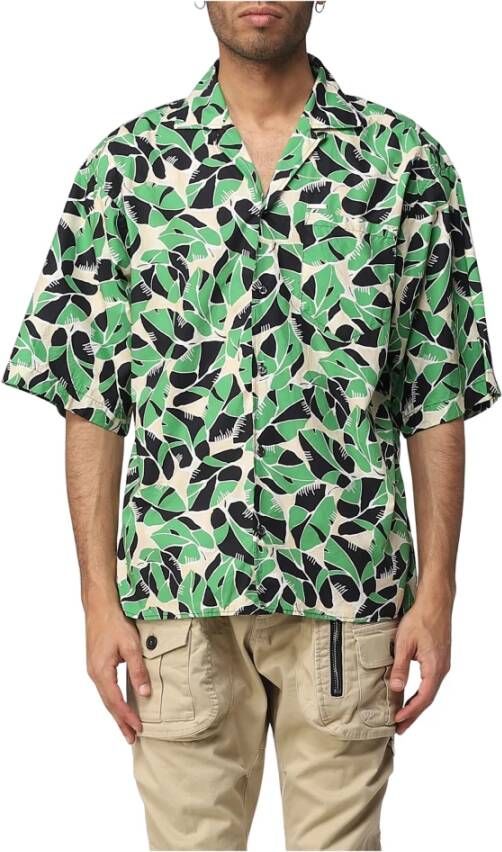 Dsquared2 Korte mouwen Overhemden Groen Heren