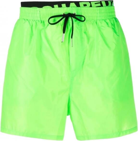 Dsquared2 Zwembroek met logo , Groen, Heren