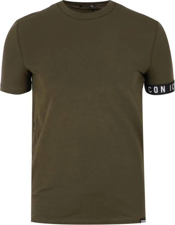 Dsquared2 Rondeek T shirt , Groen, Heren