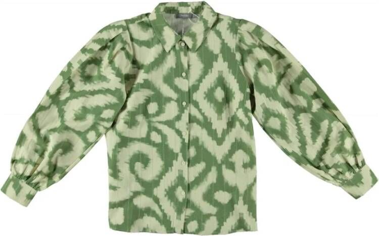 Geisha Longsleeve shirts Groen Dames