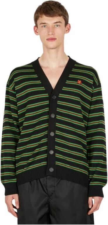 Kenzo Gestreepte boke bloem vest , Groen, Heren