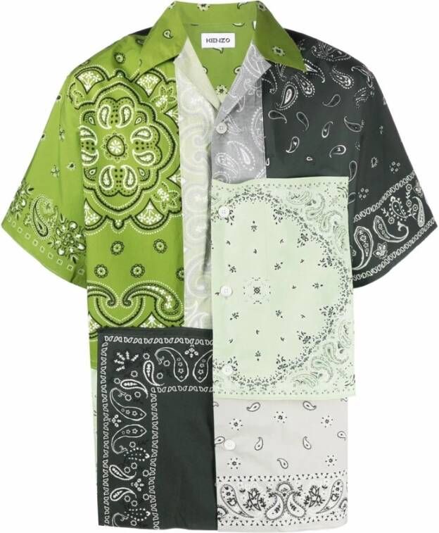 Kenzo Korte mouwen Overhemden Groen Heren