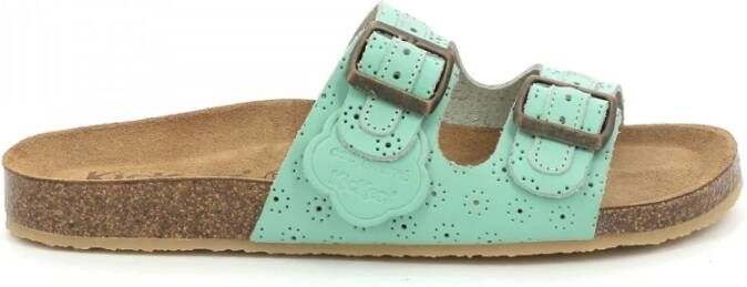 Kickers Ecolog Sliders , Groen, Dames