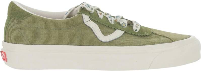 Vans Sneakers gemaakt van suede lederen veter vooraansluiting vintage streep aan de zijkanten rond teen rubberen wafels logo op de hakgroen gemaakt in Filippijnen Compositie 100% leer , Groen, Heren