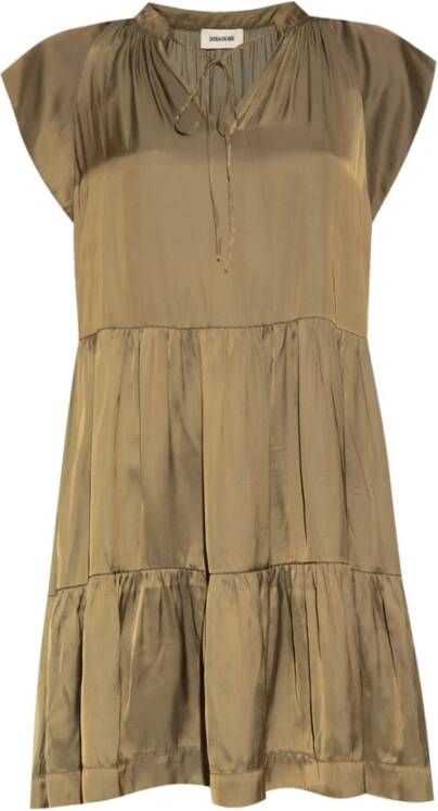 Zadig & Voltaire ‘Rito’ satin dress , Groen, Dames