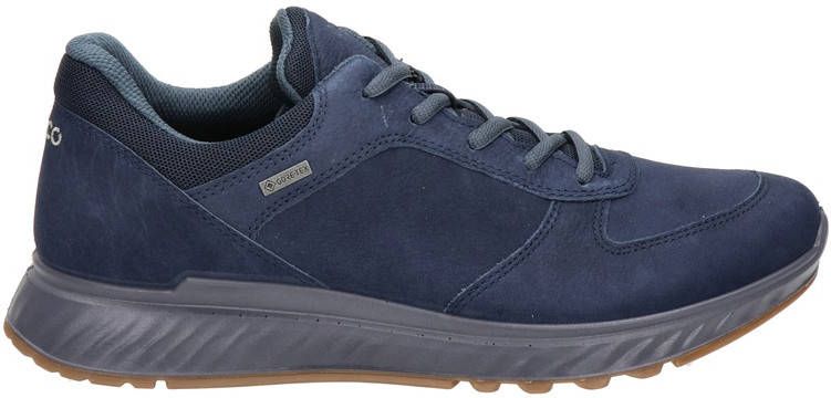 Ecco Exostride nubuck veterschoenen blauw
