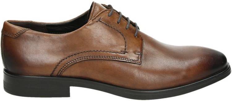 Ecco Melbourne lage nette schoenen cognac