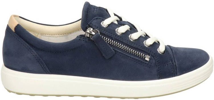 Ecco Soft 7 nubuck sneakers blauw