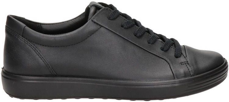 Ecco Soft 7 leren veterschoenen zwart
