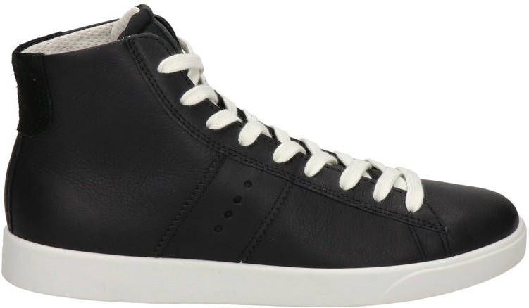 Ecco Street Lite M comfort hoge leren sneakers zwart