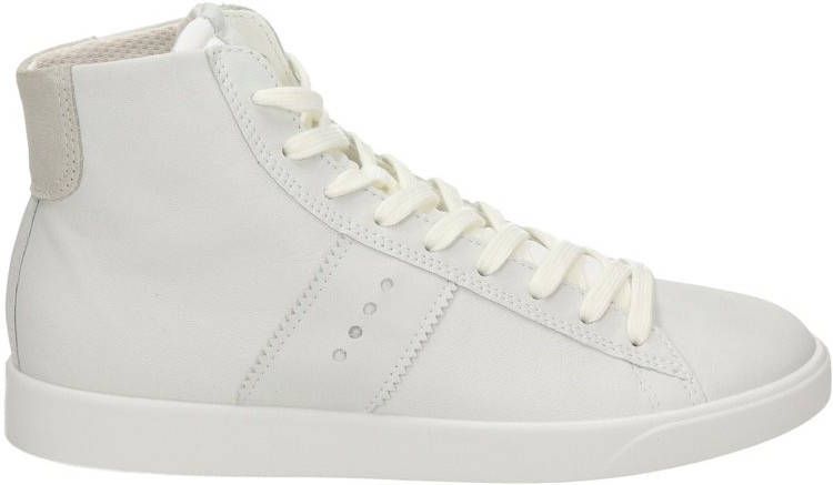 Ecco Street Lite M comfort hoge leren sneakers wit