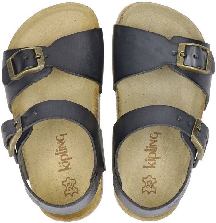 Kipling Easy 4 leren sandalen grijs