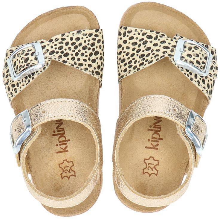 Kipling Nula 1 leren sandalen goud