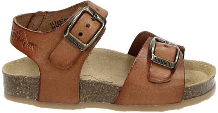 Kipling Easy 4 leren sandalen cognac