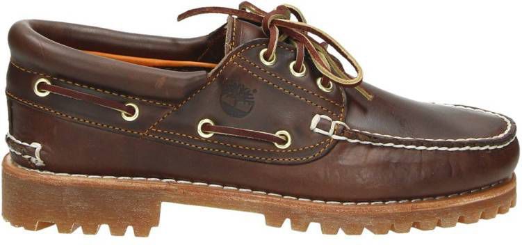 Timberland leren veterschoenen cognac