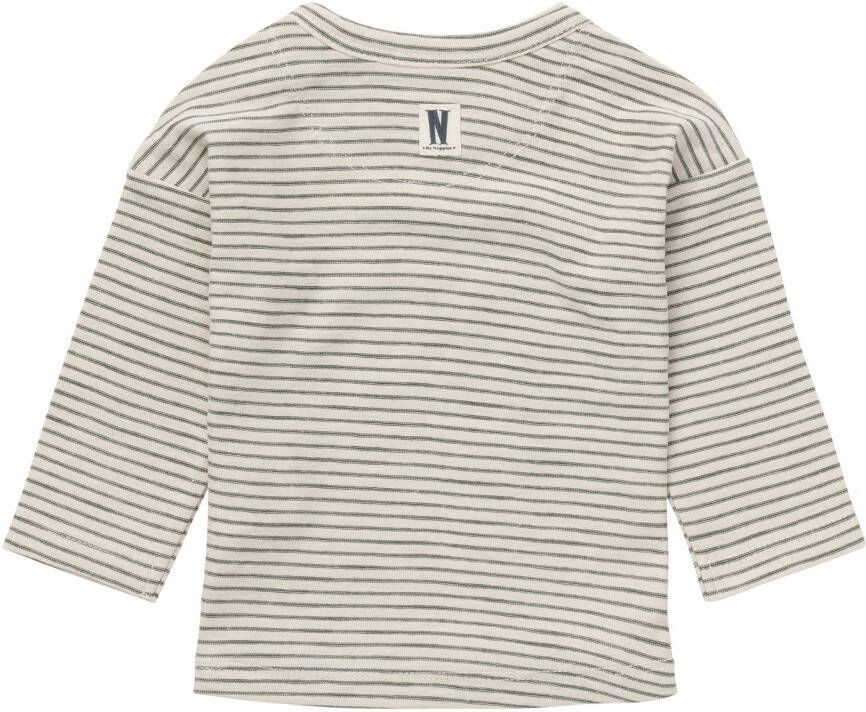 Noppies Babykleding Boys Tee Jellum Long Sleeve Stripe Wit