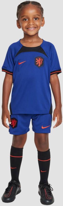 Nike knvb nederland dri fit uitminikit 22/23 blauw kinderen