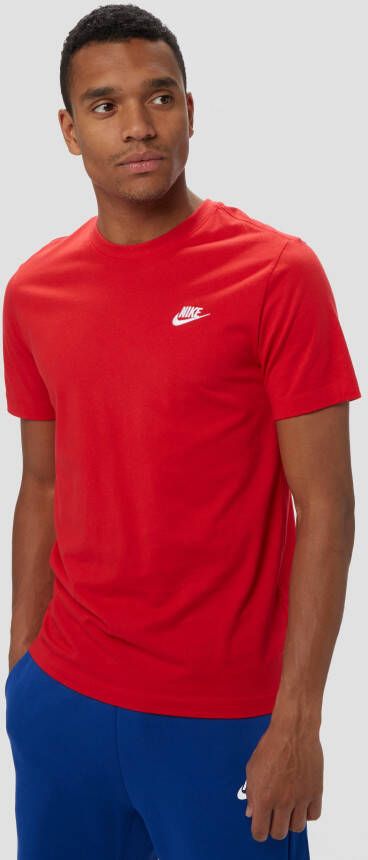 Nike Club T shirt Heren University Red/White/White Heren