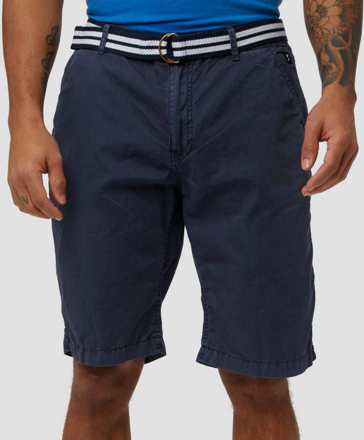 Protest regular fit bermuda donkerblauw
