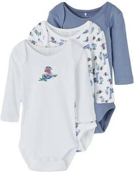 name it Lange Mouw Bodysuit 3 Pack Wilde Wind Dino