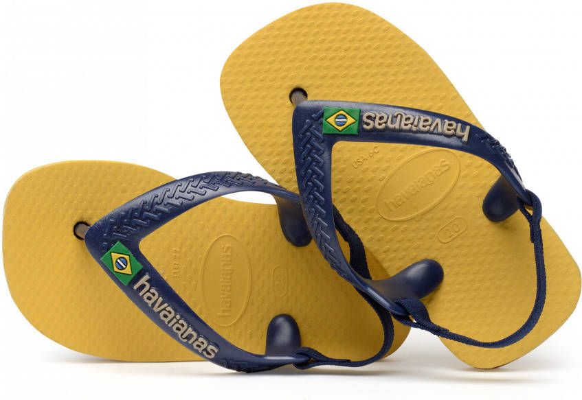 Havaianas Slippers Baby Flipflops Brasil Logo Goudkleurig