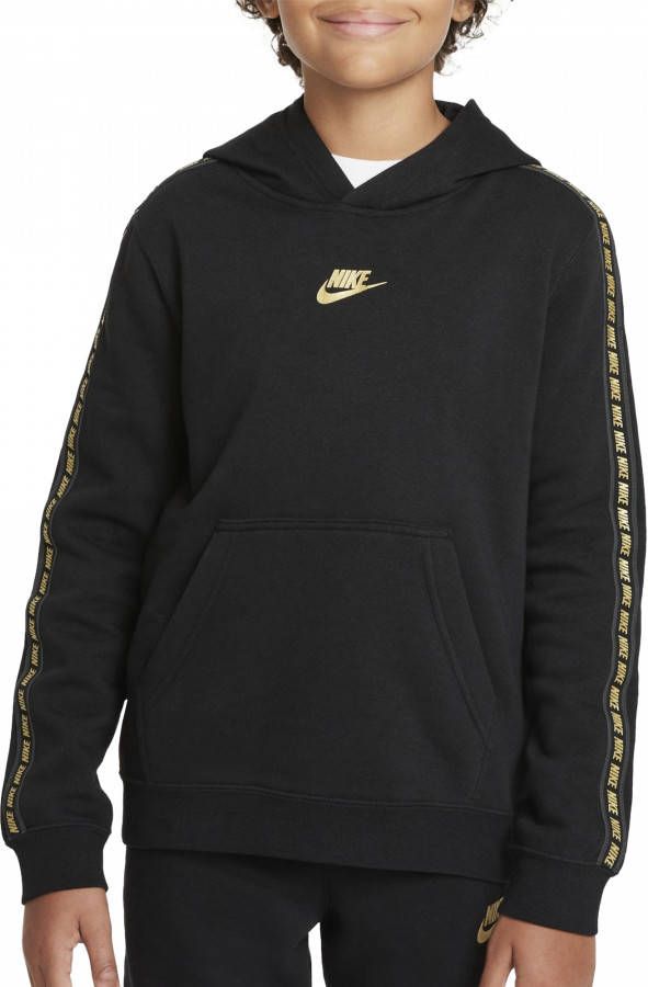 Nike Boys Repeat Over The Head basisschool Hoodies Black 76% Katoen, 24% Polyester