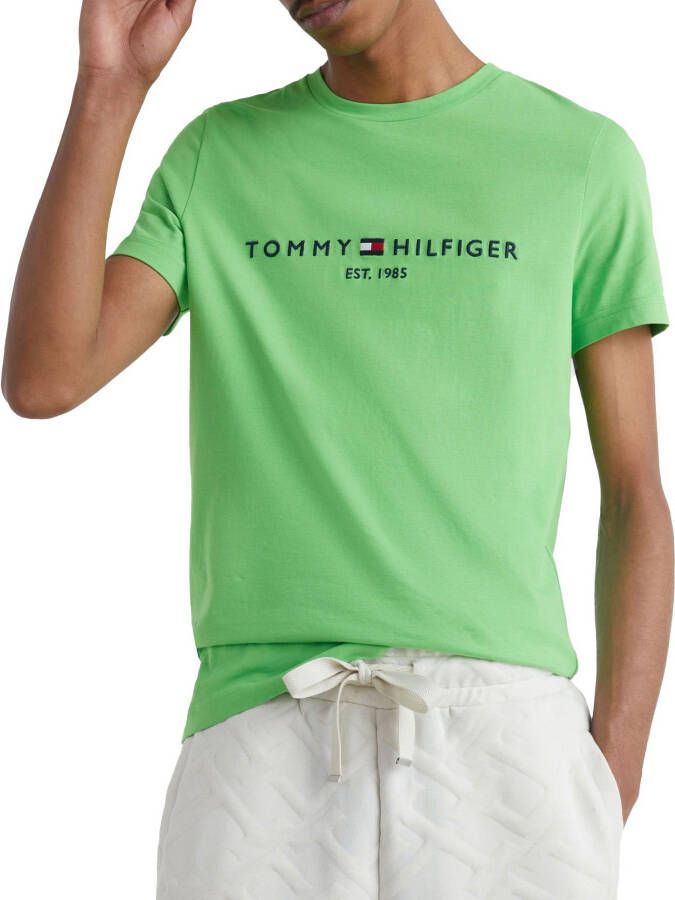 Tommy Hilfiger T Shirts , Groen, Heren