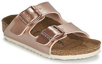 Birkenstock Slippers ARIZONA BF ELECTRIC METALLIC in mooie metallic look en smalle schoenwijdte