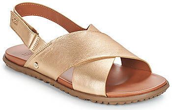Ugg Solivan slingbacksandaal voor Dames in Pale Gold Metallic,, Leder