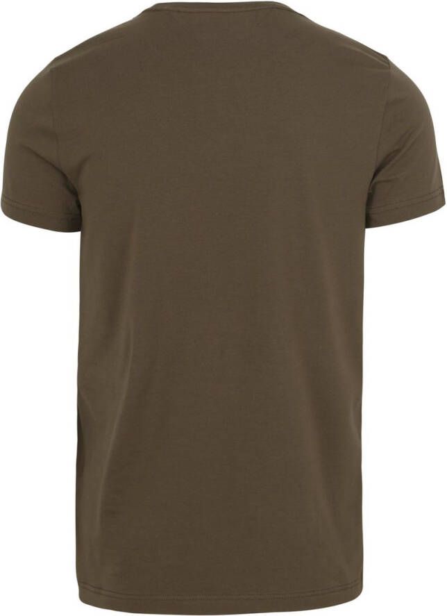 Tommy Hilfiger Donkergroene T shirt Stretch Extra Slim Fit Tee