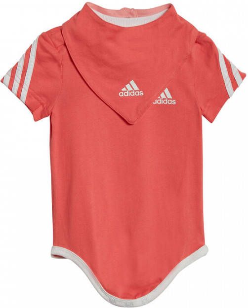 Adidas 3 Stripes Onesie met Slab Semi Turbo/White