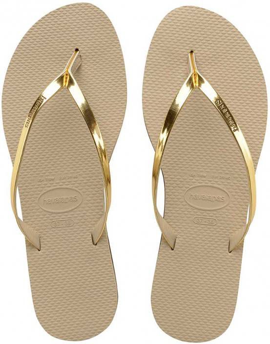 Havaianas Slippers Flip Flops You Metallic Beige