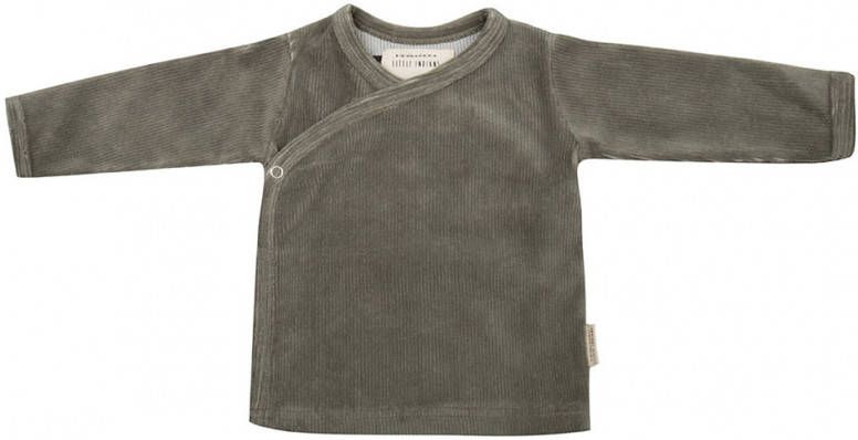 Little Indians ! Unisex Shirt Lange Mouw Maat 62 Groen Katoen/polyester/elasthan