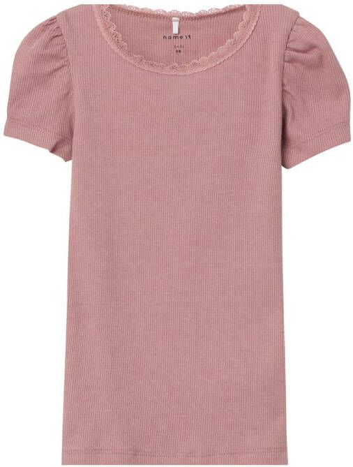 name it T shirts Girls Kab Short Sleeve Top Roze