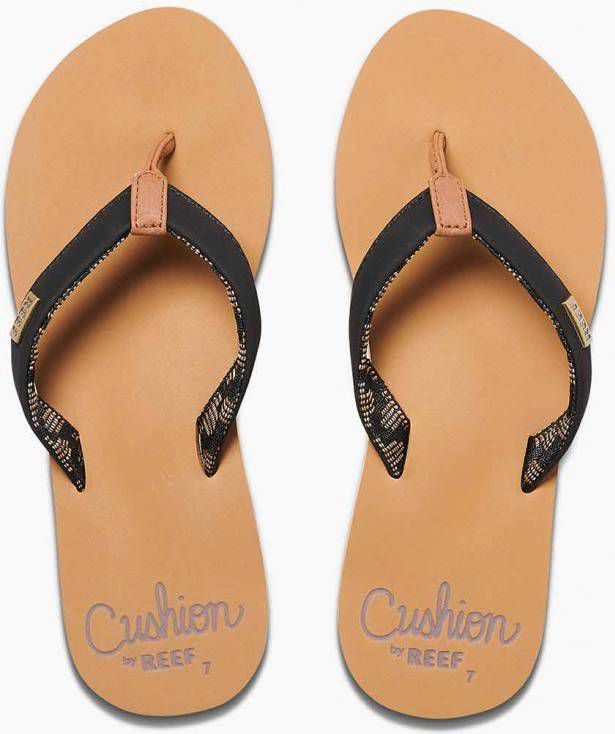 Reef Cushion Sand Slipper Dames Lichtbruin/Zwart
