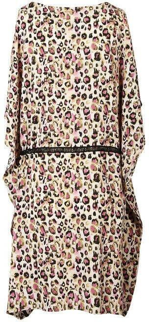 Brunotti strandtuniek Ibrahim met panterprint roze/creme/groen