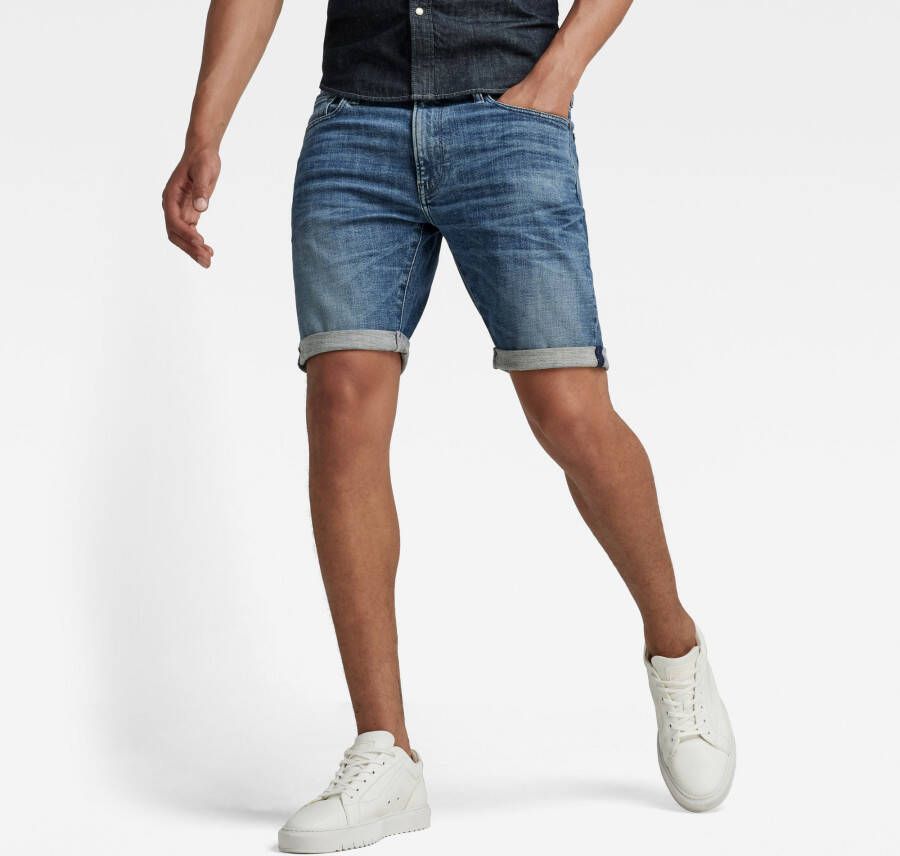 G-Star G Star RAW 3301 slim fit jeans short faded cascade