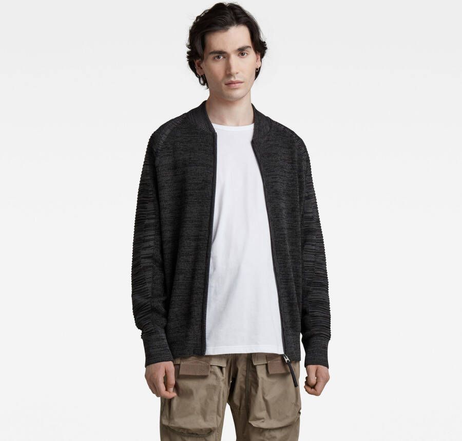G-Star 3D Biker Zip door Cardigan Knit Green G star, Groen, Heren